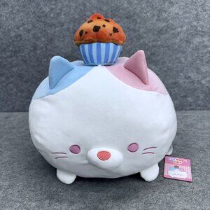 Yamani Mocchiizu Mogu Cat Plush 17" Cupcake, Soft Cuddly Stuffed Animal, NEW